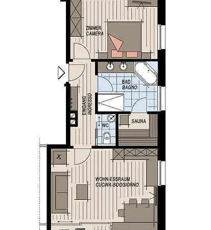 דירה Refugium Dolomiten &