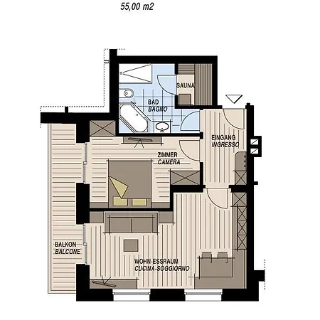 דירה Refugium Dolomiten &